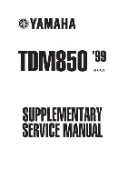 Yamaha TDM850 1999 Service Manual preview