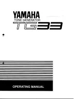 Предварительный просмотр 1 страницы Yamaha TG-33 Operating Manual