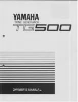 Предварительный просмотр 1 страницы Yamaha TG500 Owner'S Manual