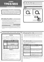 Yamaha TP65 Owner'S Manual preview