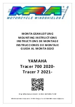 Yamaha TRACER 700 2020 Mounting Instructions preview