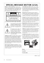 Предварительный просмотр 2 страницы Yamaha TransAcoustic TA2 Owner'S Manual