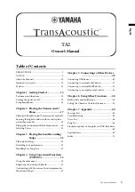 Предварительный просмотр 5 страницы Yamaha TransAcoustic TA2 Owner'S Manual