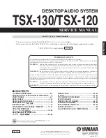 Yamaha TSX-120 Service Manual preview