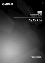 Yamaha TSX-120BL Owner'S Manual preview