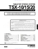 Preview for 1 page of Yamaha TSX-15 Service Manual