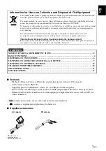 Preview for 3 page of Yamaha TSX-B15 Owner'S Manual