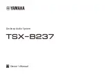 Yamaha TSX-B237 Owner'S Manual preview