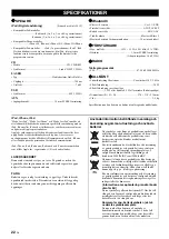 Предварительный просмотр 96 страницы Yamaha TSX-D232 Owner'S Manual