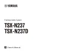 Yamaha TSX-N237 Owner'S Manual preview