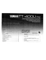 Yamaha TT-400URS Owner'S Manual preview