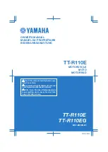 Yamaha TT-R110E Owner'S Manual preview