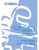 Yamaha TT-R125(R) Owner'S Service Manual preview
