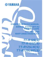 Yamaha TT-R125(S) Owner'S Service Manual preview