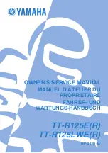 Yamaha TT-R125E(R) Owner'S Service Manual preview