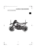 Preview for 17 page of Yamaha TT-R50EK 2018 Owner'S Manual