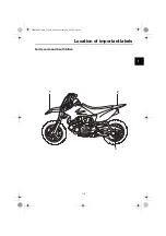 Предварительный просмотр 17 страницы Yamaha TT-R50EM Owner'S Manual