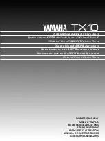 Yamaha TX-10 Owner'S Manual preview