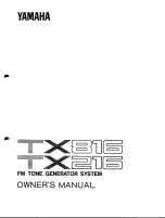 Предварительный просмотр 1 страницы Yamaha TX-216 Owner'S Manual