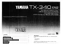 Preview for 1 page of Yamaha TX-340 Owner'S Manual