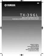 Yamaha TX-396L Owner'S Manual предпросмотр