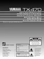 Yamaha TX-470 Owner'S Manual preview