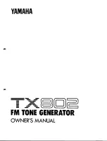 Yamaha TX-802 User Manual preview