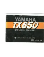 Yamaha TX650 Owner'S Manual preview