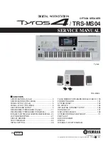 Yamaha Tyros4 Service Manual preview