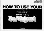 Preview for 1 page of Yamaha TYU-30 Owner'S Manual