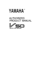 Yamaha V50 Authorized Product Manual preview