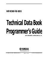 Preview for 1 page of Yamaha V9938 Programmer'S Manual