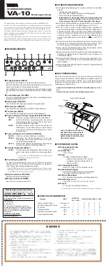 Preview for 4 page of Yamaha VA-10 (Japanese) Owner'S Manual