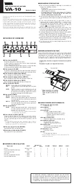 Preview for 3 page of Yamaha VA-10 Owner'S Manual