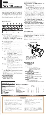 Preview for 4 page of Yamaha VA-10 Owner'S Manual