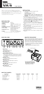 Предварительный просмотр 2 страницы Yamaha VA-5 Owner'S Manual