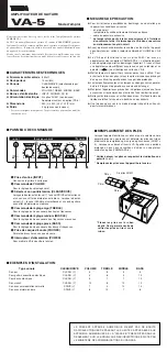 Предварительный просмотр 3 страницы Yamaha VA-5 Owner'S Manual