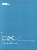 Yamaha Vintage DX7 Special Edition ROM Operating Manual preview