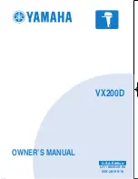 Yamaha VX200D Owner'S Manual preview