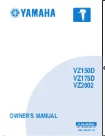 Yamaha VZ150D Owner'S Manual preview