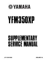 Yamaha WARRIOR YFM350XP Supplementary Service Manual preview