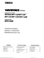 Yamaha Waveforce WF112 Operating Manual preview