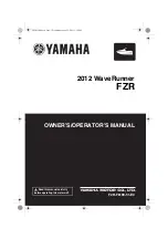 Yamaha WaveRunner FZR 2012 Owner'S/Operator'S Manual preview