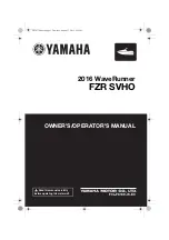 Yamaha WaveRunner FZR SVHO 2016 Owner'S/Operator'S Manual preview