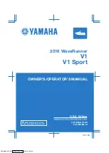 Yamaha WaveRunner V1 2016 Owner'S/Operator'S Manual preview