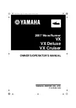 Yamaha WaveRunner VX Deluxe 2007 Owner'S/Operator'S Manual preview