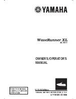 Yamaha WaveRunner XL XL700Y Owner'S/Operator'S Manual preview