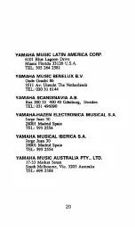 Preview for 22 page of Yamaha Weddington SeriesWeddington Custom Owner'S Manual