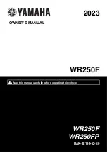 Предварительный просмотр 3 страницы Yamaha WR250F 2023 Owner'S Manual