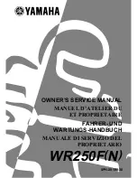 Yamaha WR250F(N) Owner'S Service Manual preview